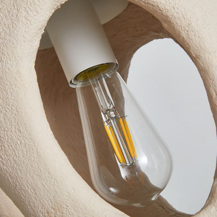 Japanese Wabi-sabi Resin Geometric Circle 1-light Pendant Light BulbSquare