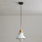Nordic Minimalist Macaron Wood Cement 1-light Pendant Light Lumendat