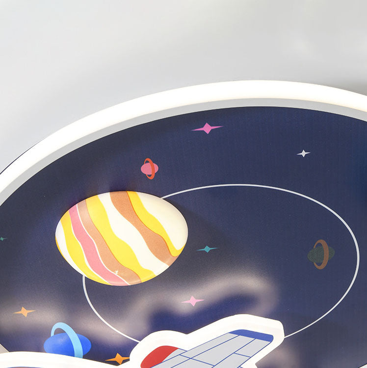 Lumendat Cartoon Creative Aircraft Space LED Kids Flush Mount Ceiling Light Lumendat