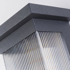 Modern Minimalist Waterproof Striped Rectangle Stainless Steel Acrylic Wall Sconce Lamp For Outdoor Patio
