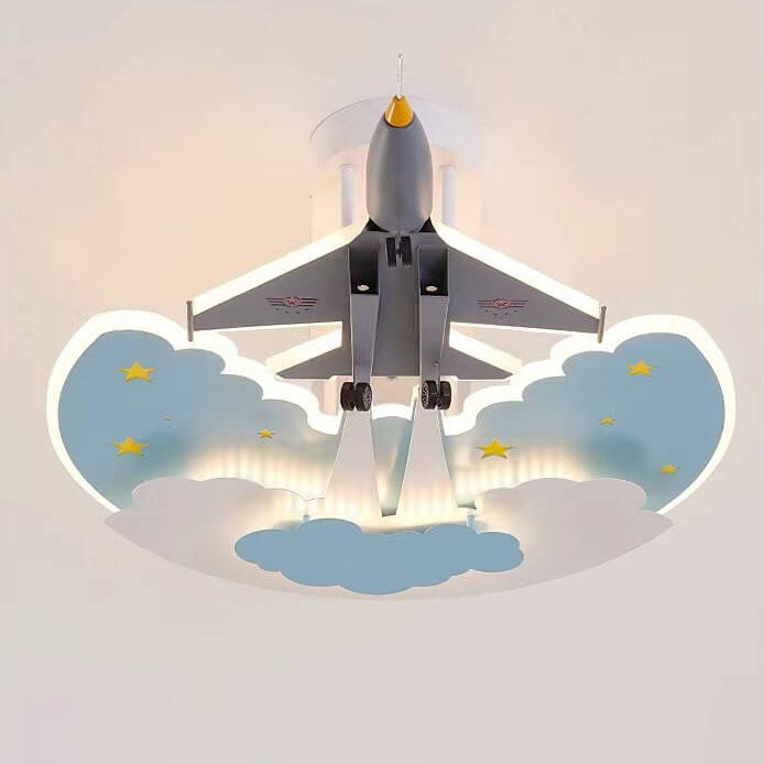 Lumendat Creative Kids Cartoon Aircraft Dimmable Acrylic LED Flush Mount Ceiling Light Lumendat