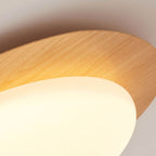Nordic Iron Wood Grain Pebble LED Flush Mount Ceiling Light Lumendat