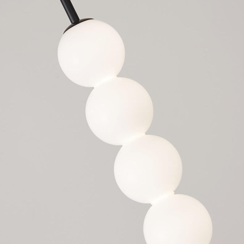 Nordic Creative Brass Spherical Glass Long Strip LED Pendant Light BulbSquare