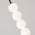 Nordic Creative Brass Spherical Glass Long Strip LED Pendant Light BulbSquare
