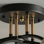 Modern Light Luxury Glass Magic Bean Round 4/6/8 Light Semi-Flush Mount Ceiling Light Lumendat