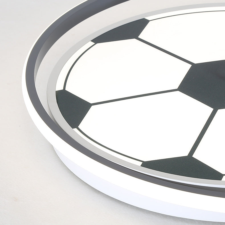 Lumendat Contemporary Creative Cartoon Football Iron PVC LED Kids Flush Mount Ceiling Light For Bedroom Lumendat