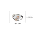 Contemporary Creative Kids Round Orb Moon Iron Acrylic LED Semi-Flush Mount Ceiling Light For Bedroom