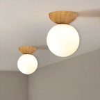 Modern Minimalist Glass Iron Orb 1-light Semi-flush Mount Light/pendant Light for Living Room modern luxury lighting fixture