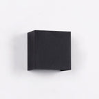 Modern Pure Black Waterproof Aluminum Dimmable Angle Square LED Outdoor Wall Sconce Lamp