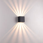 Modern Solid Color Aluminum Square LED Outdoor Waterproof Wall Sconce Lamp