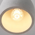 Traditional Japanese Cement Solid Wood Circle 1-light Pendant Light for Dining Room BulbSquare