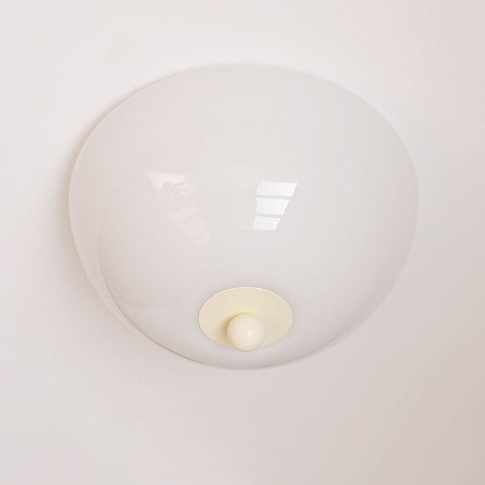 Nordic Minimalist Iron Round Glass Shade 4-light Flush Mount Ceiling Light