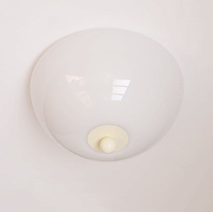 Nordic Minimalist Iron Round Glass Shade 4-light Flush Mount Ceiling Light