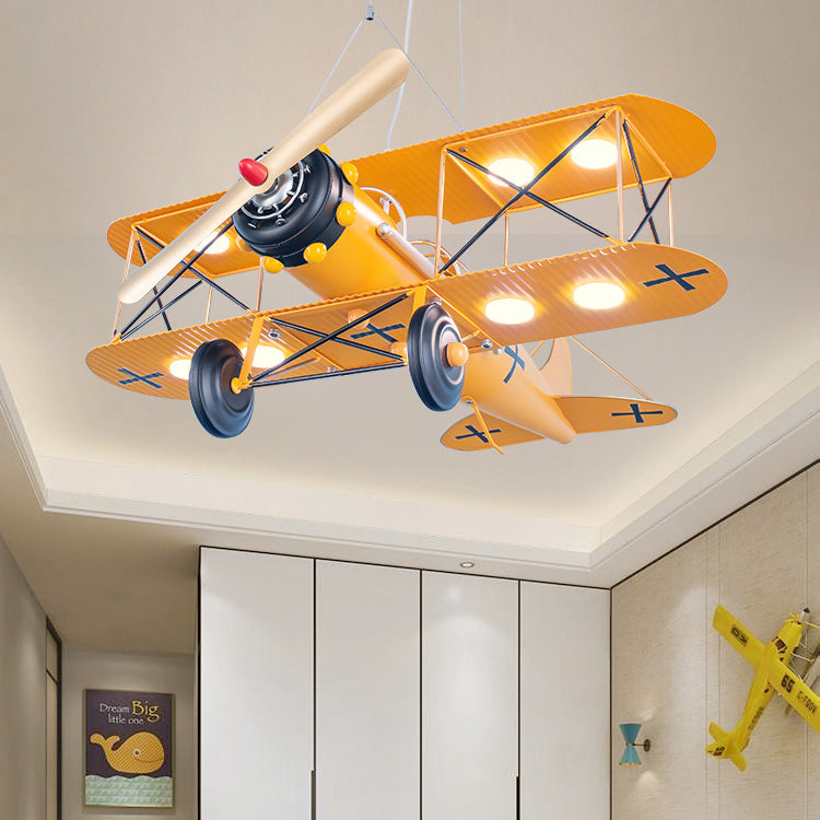 Lumendat Contemporary Creative Kids Aircraft Hardware Acrylic LED Chandelier For Bedroom Lumendat