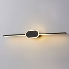 Modern Minimalist Long Strip Oval Base Vanity Light LED Wall Sconce Lamp