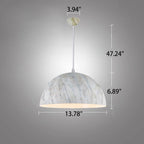 Nordic Minimalist Marbled Semicircle 1-light Pendant Light BulbSquare