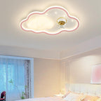 Lumendat Modern Art Deco Kids Iron PE Cloud Rainbow Semicircular Astronaut LED Flush Mount Ceiling Light For Bedroom Lumendat