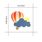 Contemporary Creative Kids Hot Air Balloon Clouds Iron Acrylic LED Wall Sconce Lamp For Bedroom