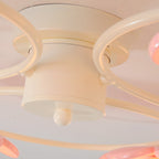 Modern Minimalist Round Sphere Iron Glass 4/6/8 Light Semi-Flush Mount Ceiling Light For Living Room