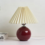 Nordic Minimalist Ceramic Pleated 1-Light Table Lamp Lumendat