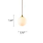Nordic Minimalist Milky White Glass Ball 1-light Pendant Light BulbSquare