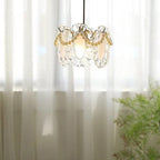 French Light Luxury Hardware Glass 1-Light Pendant Light