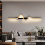 Modern Minimalist Aluminum Corrugated Strip Iron Frame LED Wall Sconce Lamp For Bedroom Lumendat