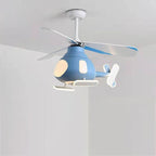 Lumendat Cartoon Creative Aircraft Design LED Downrods Ceiling Fan Light Lumendat