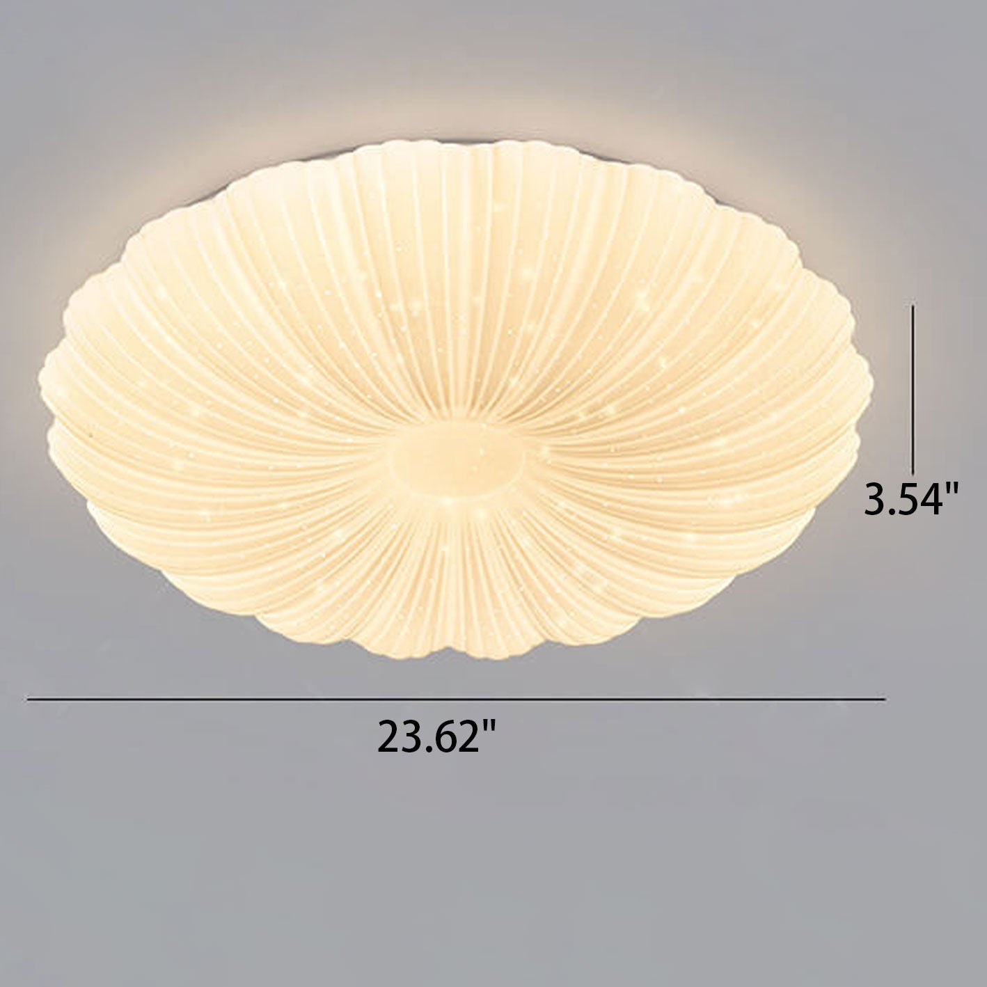 Modern Minimalist Shell Acrylic Round LED Flush Mount Ceiling Light Lumendat