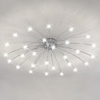Contemporary Creative Full Of Star Iron 12/21/28 Light Flush Mount Ceiling Light For Living Room Lumendat