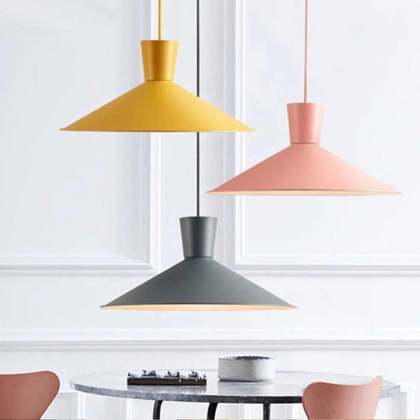 Nordic Macaron Color Solid Color Minimalist 1-light Pendant Light Lumendat