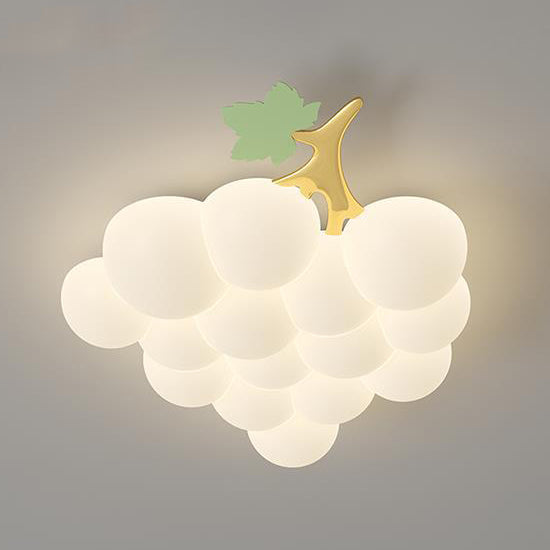 Lumendat Contemporary Creative Kids Grape Iron Plastic LED Flush Mount Ceiling Light For Bedroom Lumendat