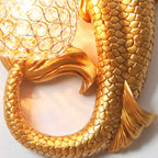 Modern Creative Resin Mermaid Shape Crystal Lampshade 1-Light Wall Sconce Lamp