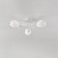 Modern Art Deco Tulip Flower Design 3/7/11/13 Light Semi-Flush Mount Ceiling Light For Living Room