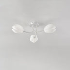 Modern Art Deco Tulip Flower Design 3/7/11/13 Light Semi-Flush Mount Ceiling Light For Living Room