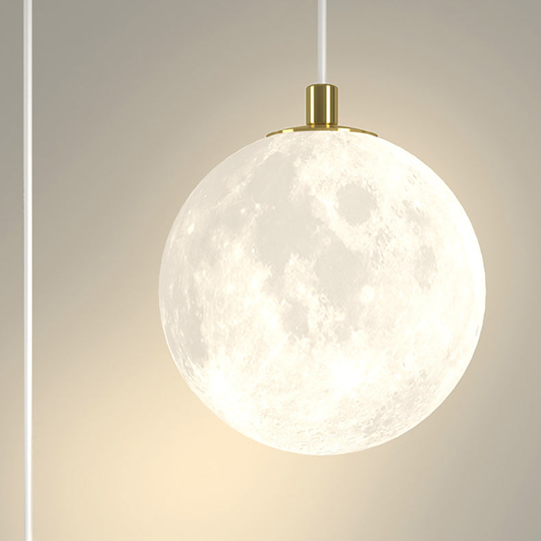Lumendat Contemporary Creative Cartoon Acrylic Aircraft Moon Shade LED Kids Chandelier For Bedroom Lumendat