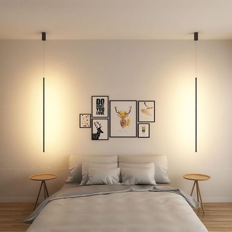 Minimalist Line 1-light Adjustable Long Line LED Pendant Light BulbSquare