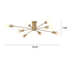 Modern Branches Metal 6/8/10-light Semi-flush Mount Ceiling Light
