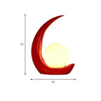 Creative Crescent Night Resin 1-Light Table Lamps Lumendat