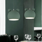 Lumendat Cartoon Bear Head 1-Light Dome Pendant Light Lumendat