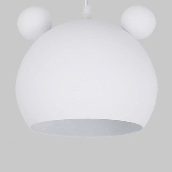 Lumendat Cartoon Bear Head 1-Light Dome Pendant Light Lumendat