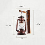 Vintage Horse Lantern Iron 1-Light Wall Sconce Lamp