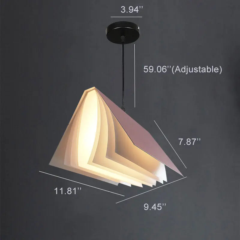Flying Book 1-light Metal Pvc Book Shade Pendant Light Lumendat
