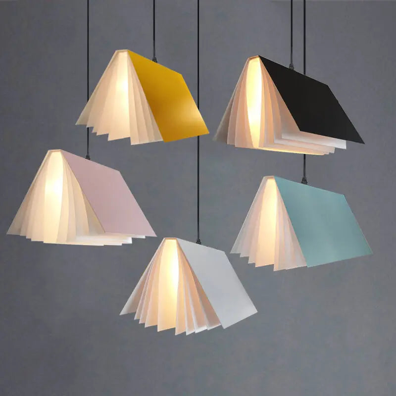 Flying Book 1-light Metal Pvc Book Shade Pendant Light Lumendat