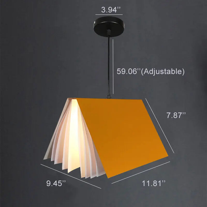 Flying Book 1-light Metal Pvc Book Shade Pendant Light Lumendat