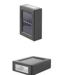 Solar Square Up and Down Lighted LED Outdoor Waterproof Garden Wall Sconce Lamp Lumendat
