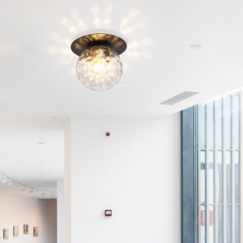 Modern Globe 1-light Semi-flush Mount Lighting