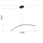 Nordic Minimalist Arch Linear LED Chandelier Lumendat