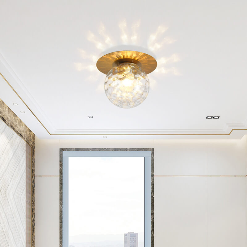 Modern Globe 1-light Semi-flush Mount Lighting