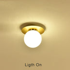 Modern Globe 1-light Semi-flush Mount Lighting BulbSquare